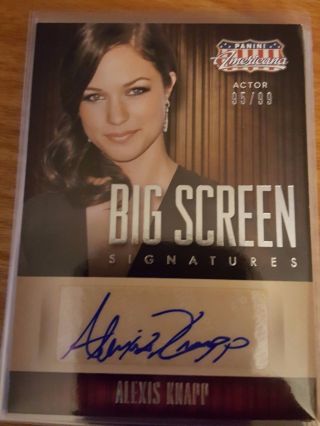 2015 Donruss Americana Big Screen Signatures Alexis Knapp Auto Autograph 95/99