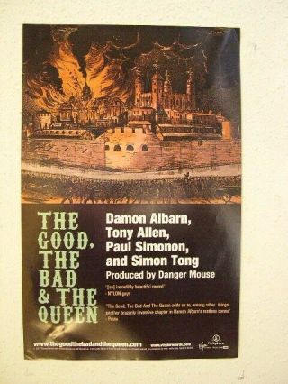 The Good The Bad And The Queen Poster & Damon Albarn Blur Gorillaz