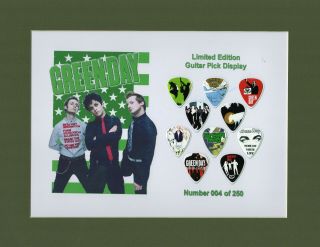 Green Day Matted Picture Guitar Pick Set Limited Number May Vary American Idiot