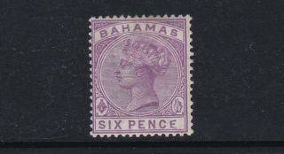 Bahamas Sg54a 6d Mauve Variety Malformed " E " - Lightly Mounted £200