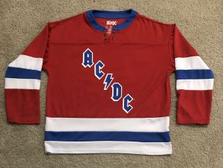 Ac/dc Concert Promotional Hockey Jersey Malcolm Young 73 Men’s Small