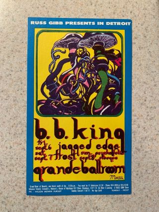 Russ Gibb Grande Ballroom Postcard 9/ 6 - 8 /68