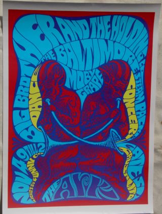 Big Brother & The Holding Company•moby Grape•the Ark 1967•concert Poster 20x28