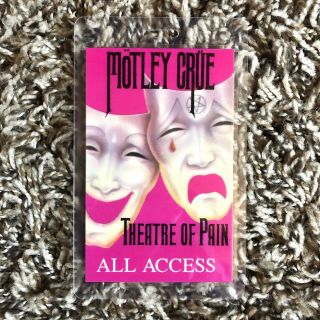 Vintage Motley Crue Theatre Of Pain Tour Backstage Pass 1985 1980s Rock