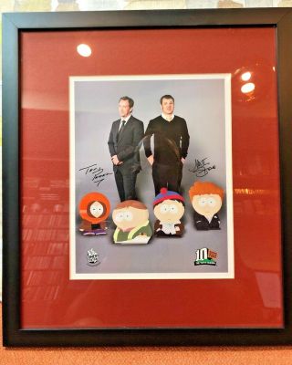 South Park 10th Anniversary Framed Print,  Matt & Trey In Suits Comedy Central