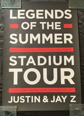 Justin Timberlake & Jay Z Legends Of The Summer Stadium Tour Poster 835/5800