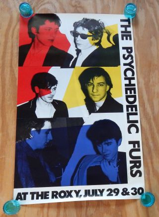 The Psychedelic Furs At The Roxy - Rolled Rock Concert Poster (1981)