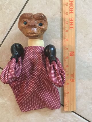 Vintage 1980’s E.  T The Extra Terrestrial Boxing Hand Puppet Rare Checkered Shirt