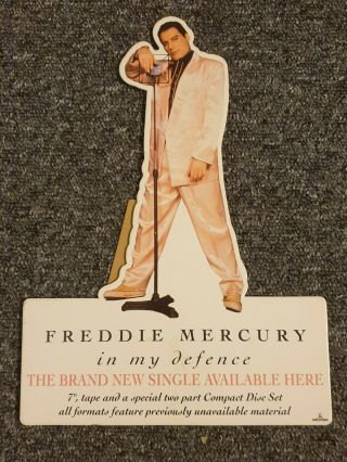 Queen Freddie Mercury Cardboard Promotional Stand For In My Defence - P&p