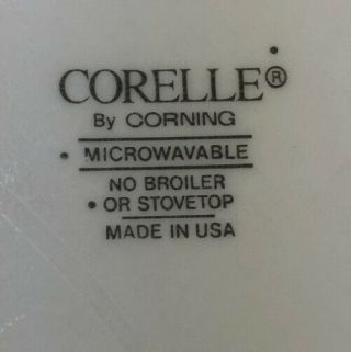 CORELLE Corning Set of 6 LYRICS BLACK 10 1/4 