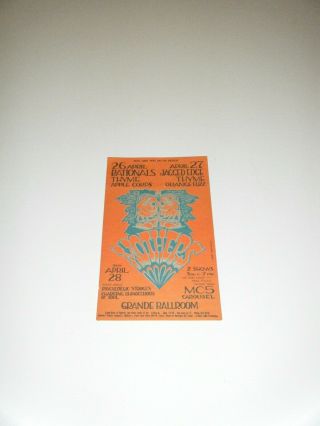 Russ Gibb Grande Ballroom Mothers Of Invention Concert Postcard