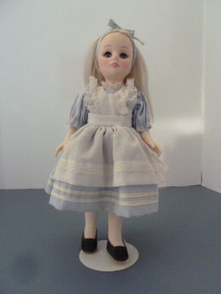 Alice In Wonderland Doll By Effanbee 1976 S/n 1176 With Stand