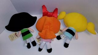 Powerpuff Girls Plush Stuffed Dolls,  All 3 Dolls - Toy Connection 2000,  WITH TAGS 3