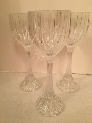 Mikasa Park Lane Crystal Hock Wine Glasses Set Of Three 8 1/4 " H