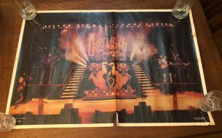 Vintage Kiss Alive Ii Boutwell Poster 1977 Aucoin 34” X 23”