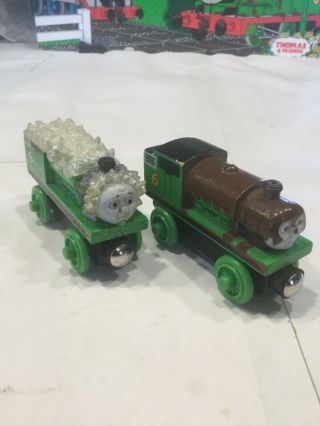 Percy Pair Jack Frost & Chocolate Thomas And Friends Wooden Railway Tank Engines