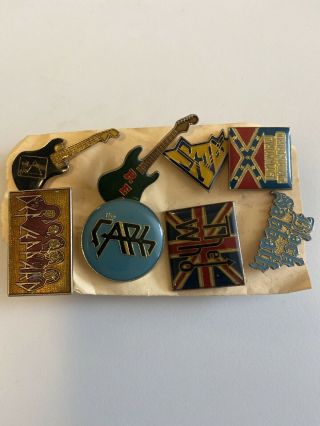 Vintage Rock Band Pins Def Leppard,  The Cars,  The Who,  Styx,  Reo,  Pink Floyd