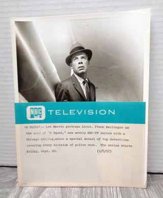 Vtg 1957 Nbc - Tv Television " M Squad " Starring Lee Marvin 8 " X 10 " Promo Photo