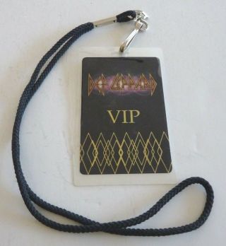 Def Leppard Vip 1999 Tour Issued Backstage Pass Laminate 100 Real