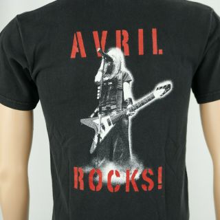 Avril Lavigne Rocks Shirt Black 03 Vintage 2 - Sided Adult Small