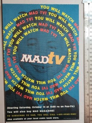 Vintage Mad Tv RARE Print Advertisement 2