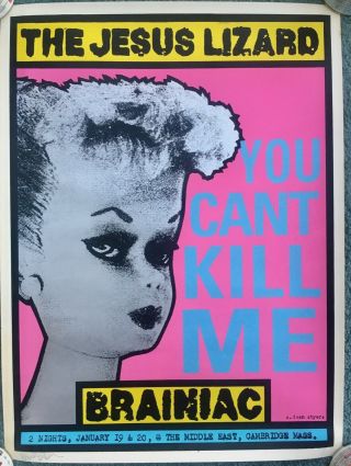 Jesus Lizard / Brainiac Vintage Screen Printed Show Poster Scratch Acid