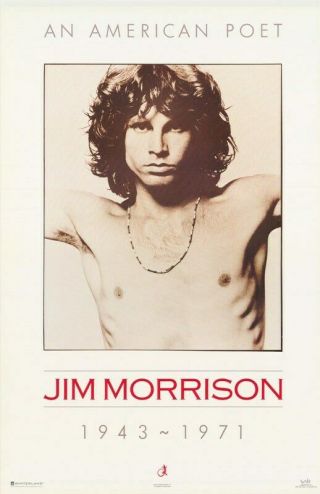 The Doors Poster Jim Morrison 1943 - 1971 An American Poet