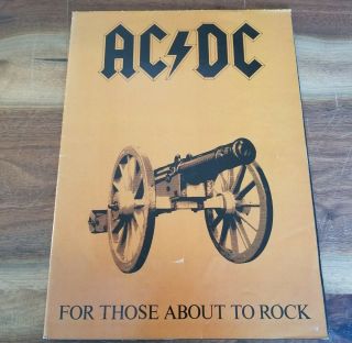 Ac/dc " For Those About To Rock We Salute You " 1981 Vintage Tour Program/poster