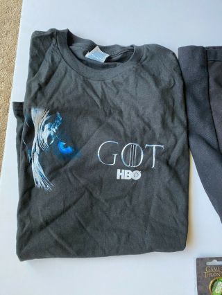 Game of Thrones Swag Bag,  Funko Wildfire Pin & Shirt - SDCC Comic Con 2019 2