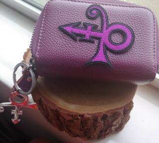 Prince Rogers Nelson Double Sided Love Symbol Leather Wallet W/keychain