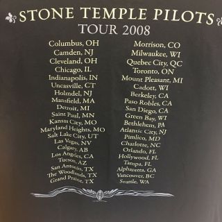 Stone Temple Pilots 2008 Tour T - Shirt Large Scott Weiland STP 2