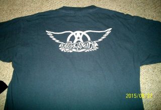 AWESOME AEROSMITH RARE BLUE JUST PUSH PLAY TOUR CREW SHIRT XL BY GIANT PLUS MORE 2