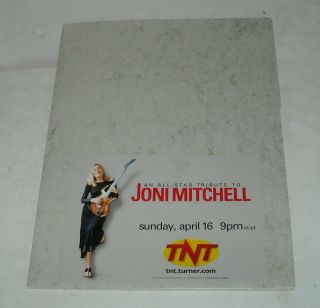 2000 Tnt All Star Tribute To Joni Mitchell Tv Special Press Kit With Slides