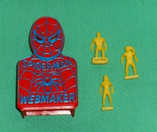 Vintage Chemtoy Spider - Man Webmaker With 3 Figures