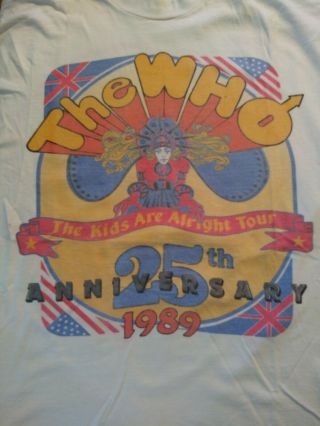 The Who Concert T - Shirt - - 1989 25th Anniv/ Reunion Tour - Acid Queen Design