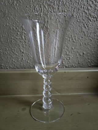5 Vintage Imperial Candlewick Clear Stem 3400 Water Glasses Footed Goblet 7 3/8 "