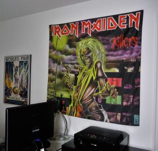 Iron Maiden Killers Huge 4x4 Banner Fabric Poster Tapestry Cd Album Eddie Flag