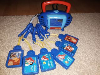Disney Tunes Kid Clips Boombox Plus 6 Disney Cartridges Little Mermaid,  Lion King