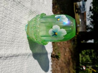 Fenton,  Fairy Light,  Green Apple Stretch,  Hand Decorated,  Pansy Morning