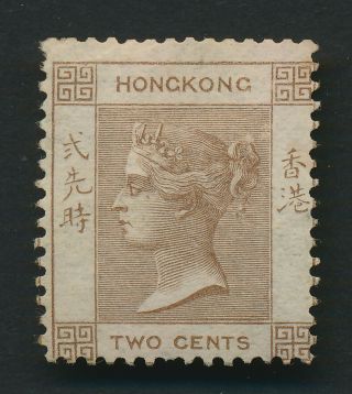 Hong Kong Stamp 1862 Qv Sg 1 2c Brown,  No Wmk,  No Gum,  Vlh
