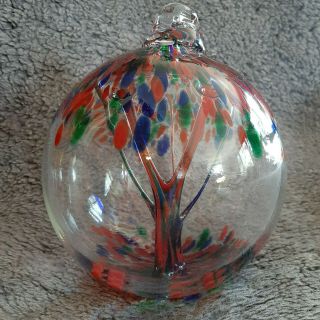 Hanging Glass Ball 6 " Diameter " Holiday Tree " Witch Ball (1) 107