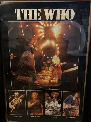 Vintage 1980 The Who Stage Collage Poster 34x23in - Star Rights Co.  15 - 184