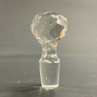 Vintage Antique Crystal Faceted Glass Decanter Bottle Replacement Stopper 1