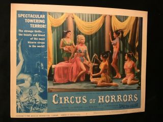 Vintage Lobby Card 7 - Circus Of Horrors - Sci Fi Horror Film 1960 - Card