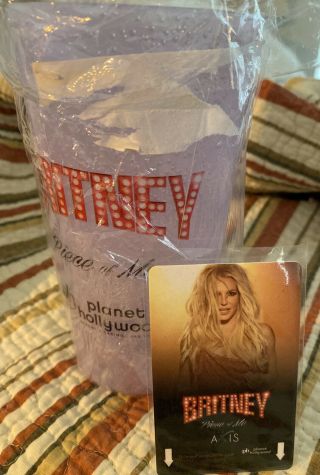Britney Spears Piece Of Me Las Vegas Residency Collectible Souvenir Cup Card ‘16
