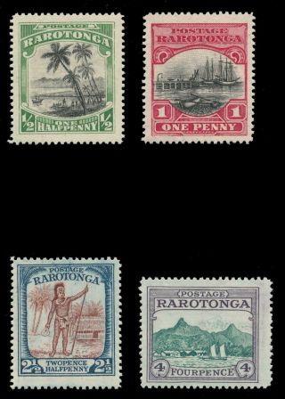 Cook Islands 1924 Kgv Set Complete Mnh.  Sg 81 - 84.