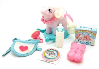 ⭐️ My Little Pony ⭐️ G1 Play & Care Baby Blossom W/factory Curls & Accessories