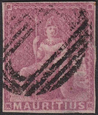 Mauritius 1859 Qv Britannia 9d Dull Magenta Imperf Sg29 Cat £225
