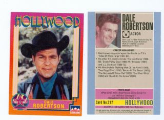 20 Dale Robertson Wells Fargo Hollywood Walk Of Fame Card Number 212 Starline