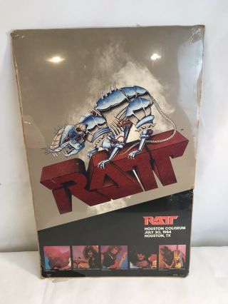 Vintage Ratt Houston Texas July 30,  1984 Concert Tour Poster